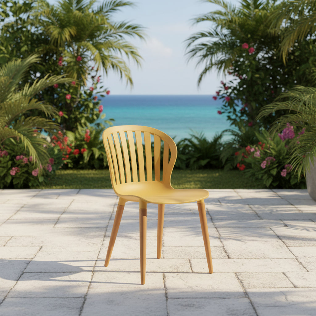 Nassau Dining Side Chair (Yellow) - Quick Ship