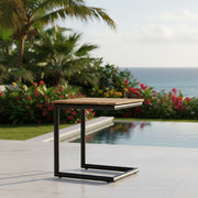 Portals C-shaped Side Table (Dark) - Quick Ship