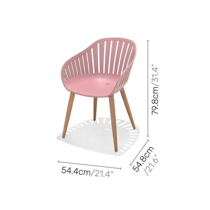 Nassau Dining Arm Chair (Pink) - Quick Ship