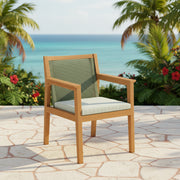 Agate Green Rope Arm Chair - Quick Ship