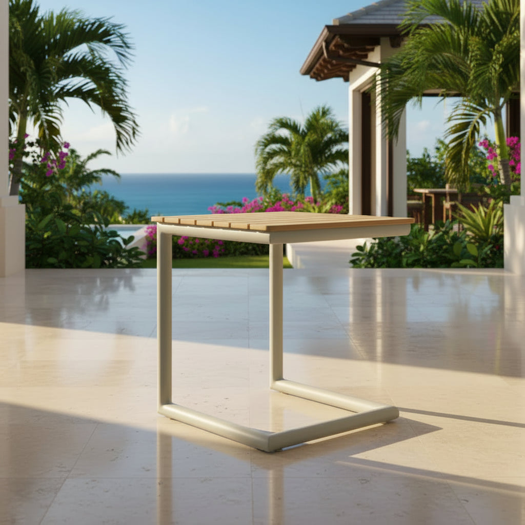 Portals C-shaped Side Table (Light) - Quick Ship