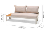 Portals Sectional 2 Seater Light Sofa (Light) - Quick Ship