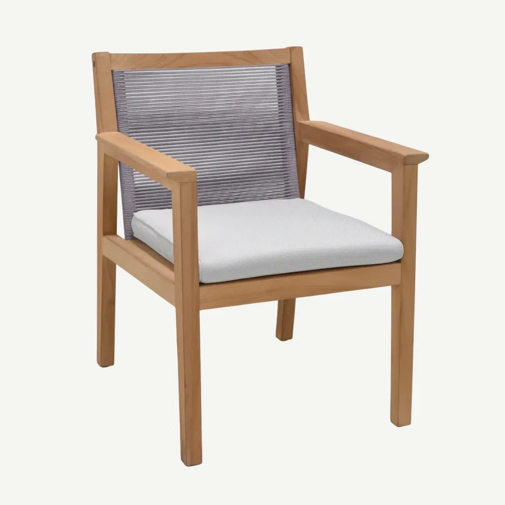 Agate Taupe Rope Arm Chair - Quick Ship
