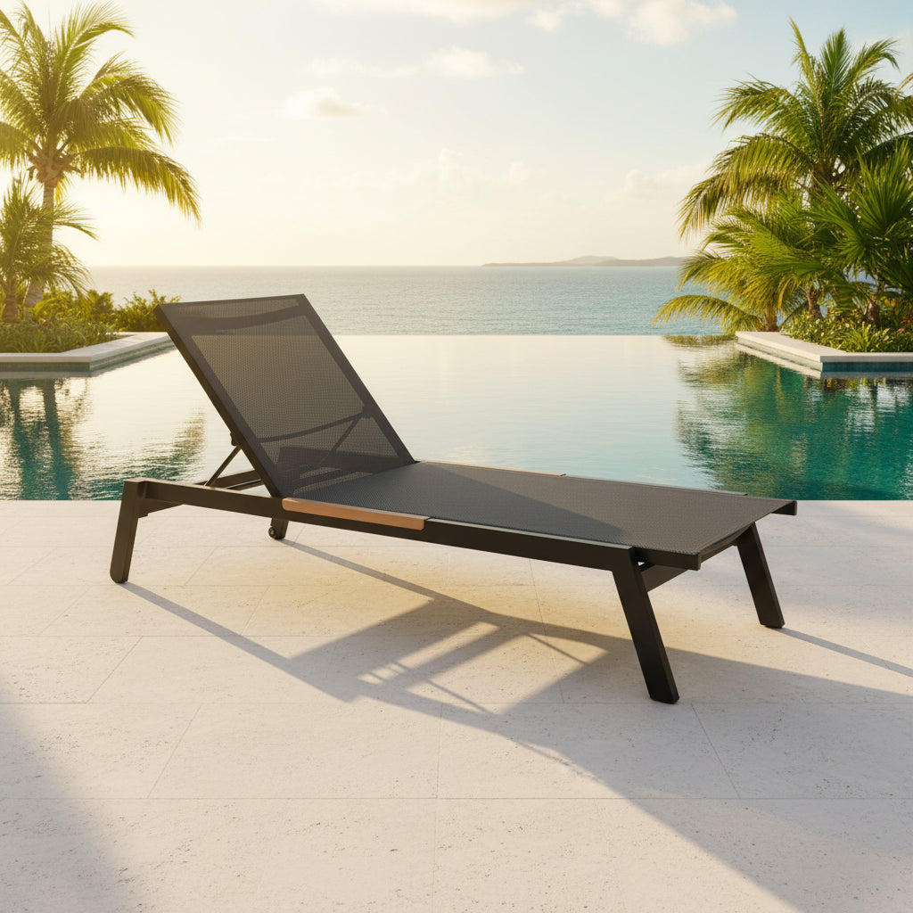 Panama Sun Lounger (Dark) - Quick Ship