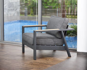 Palau Lounge Arm Chair (Dark) - Quick Ship