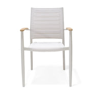 Portals Aluminum Stacking Arm Chair (Light) - Quick Ship