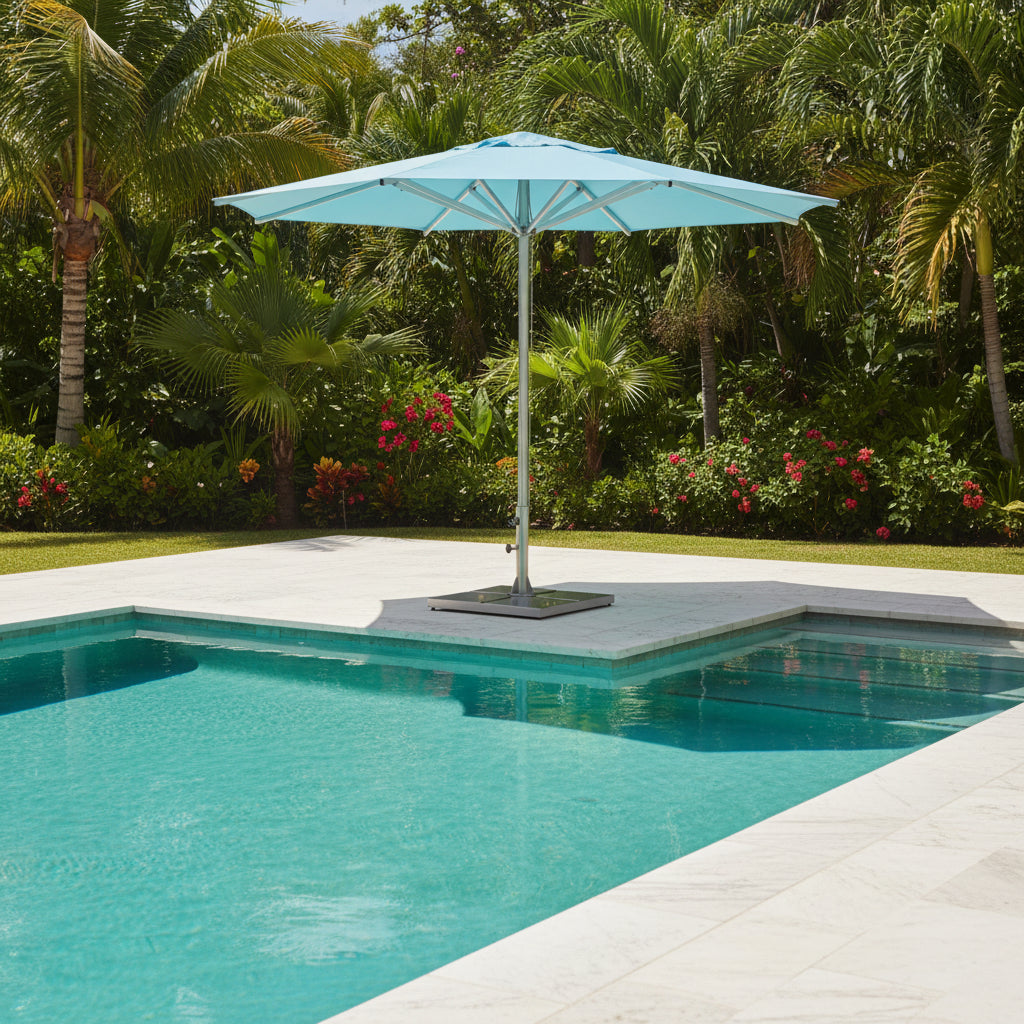 Storm 304 Stainless Steel Parasol (2.5" Pole) w/ Canopy - 11.5ft - QUICK SHIP