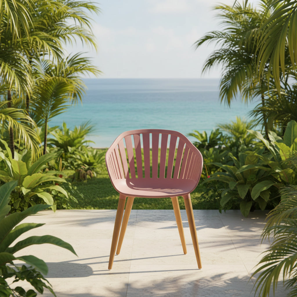 Nassau Dining Arm Chair (Pink) - Quick Ship