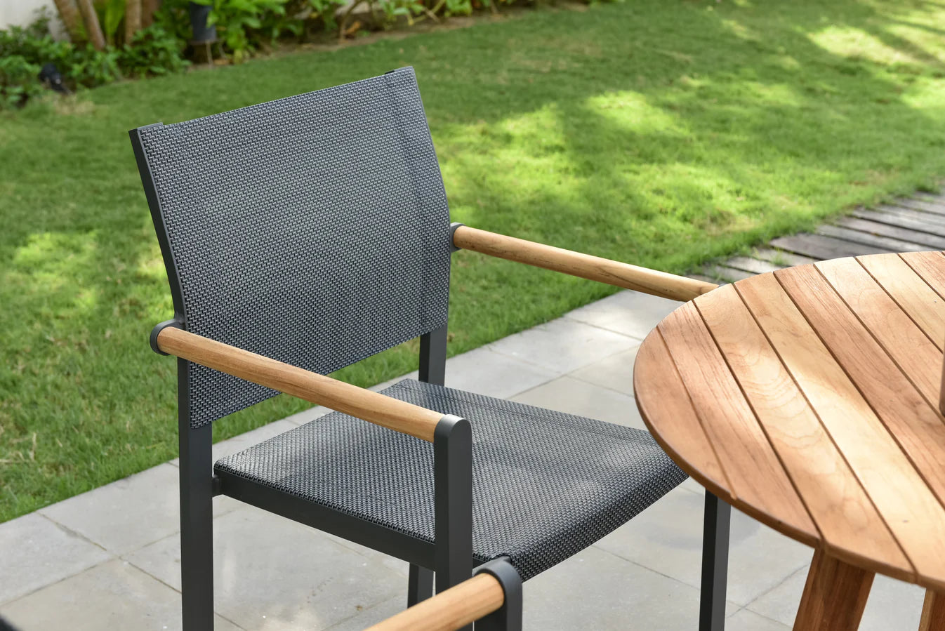 Amber Stacking Dining Arm Chair - Quick Ship