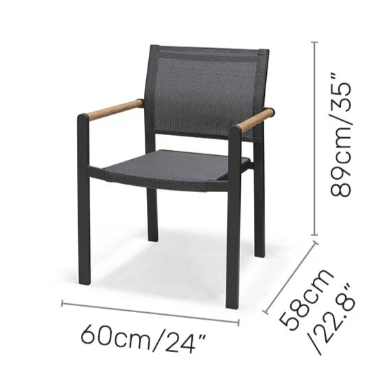 Amber Stacking Dining Arm Chair - Quick Ship
