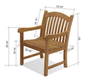 Sumbawa Teak Arm Chair - Quick Ship