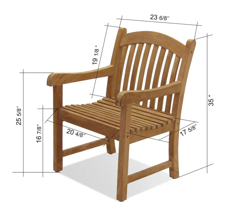 Sumbawa Teak Arm Chair - Quick Ship
