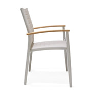 Portals Aluminum Stacking Arm Chair (Light) - Quick Ship