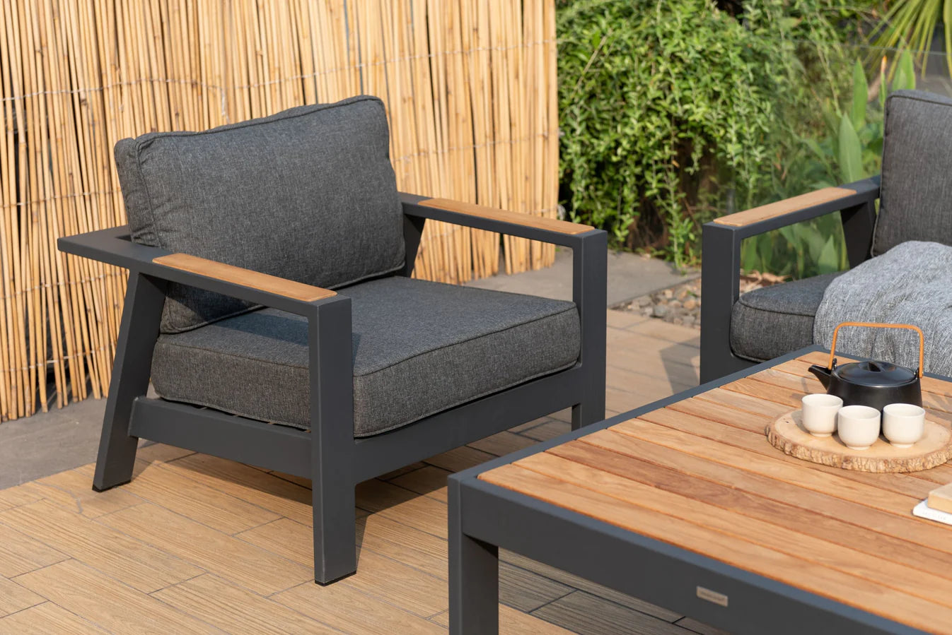 Palau Lounge Arm Chair (Dark) - Quick Ship