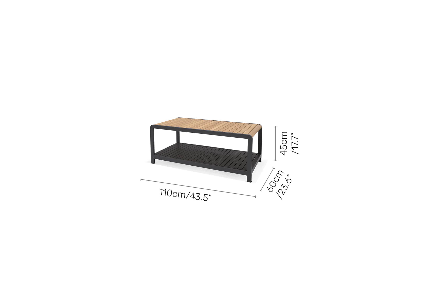 Amber Rectangular Coffee Table - Quick Ship