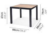 Panama Pool Side Table (Grey) - Quick Ship