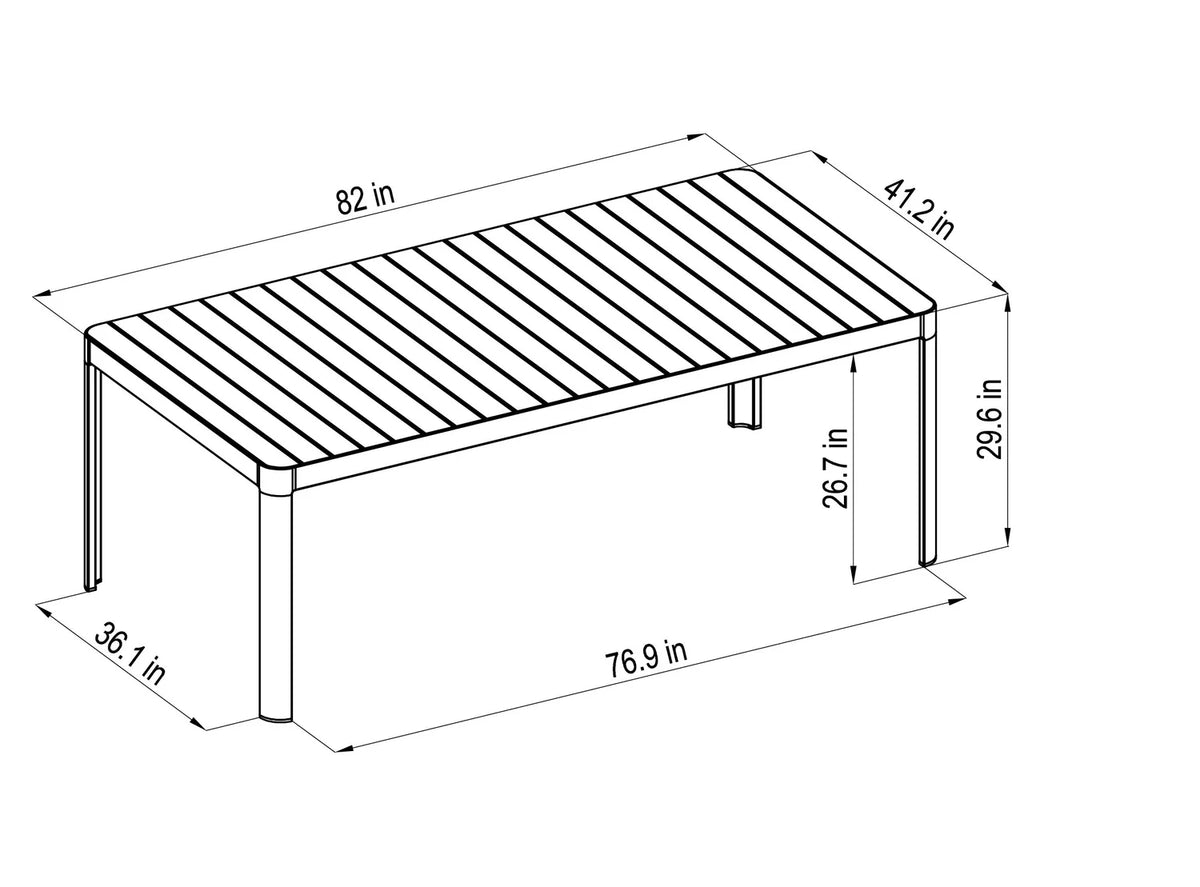 Portals Rectangular Table (Dark) - Quick Ship