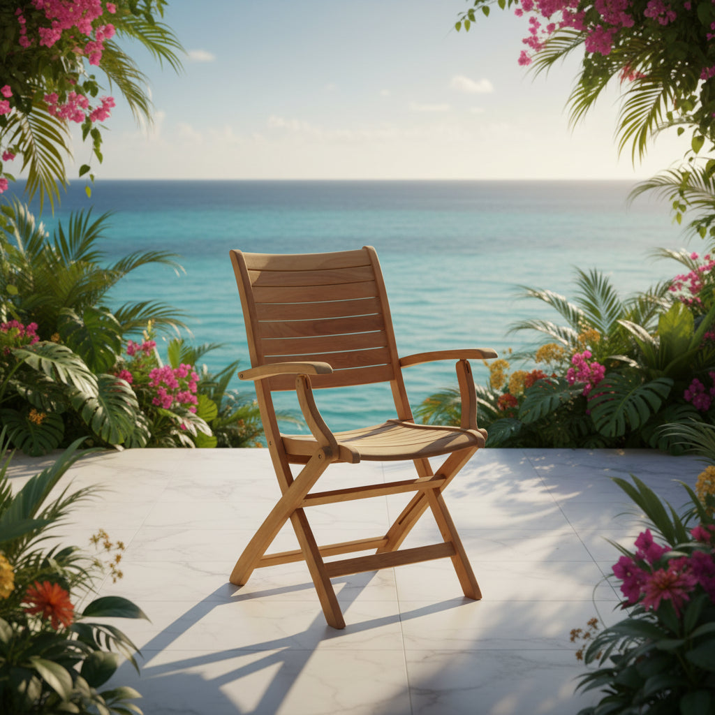 Palu Folding Arm Chair - Quick Ship