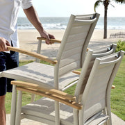 Portals Aluminum Stacking Arm Chair (Light) - Quick Ship