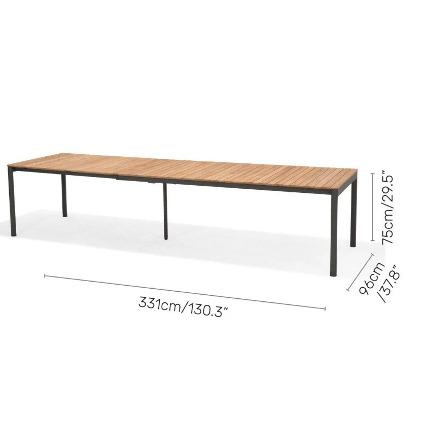 Topaz Rectangular Extendable Dining Table - Quick Ship