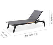 Panama Sun Lounger (Dark) - Quick Ship