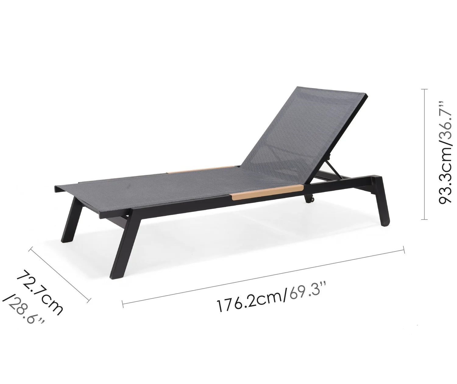 Panama Sun Lounger (Dark) - Quick Ship