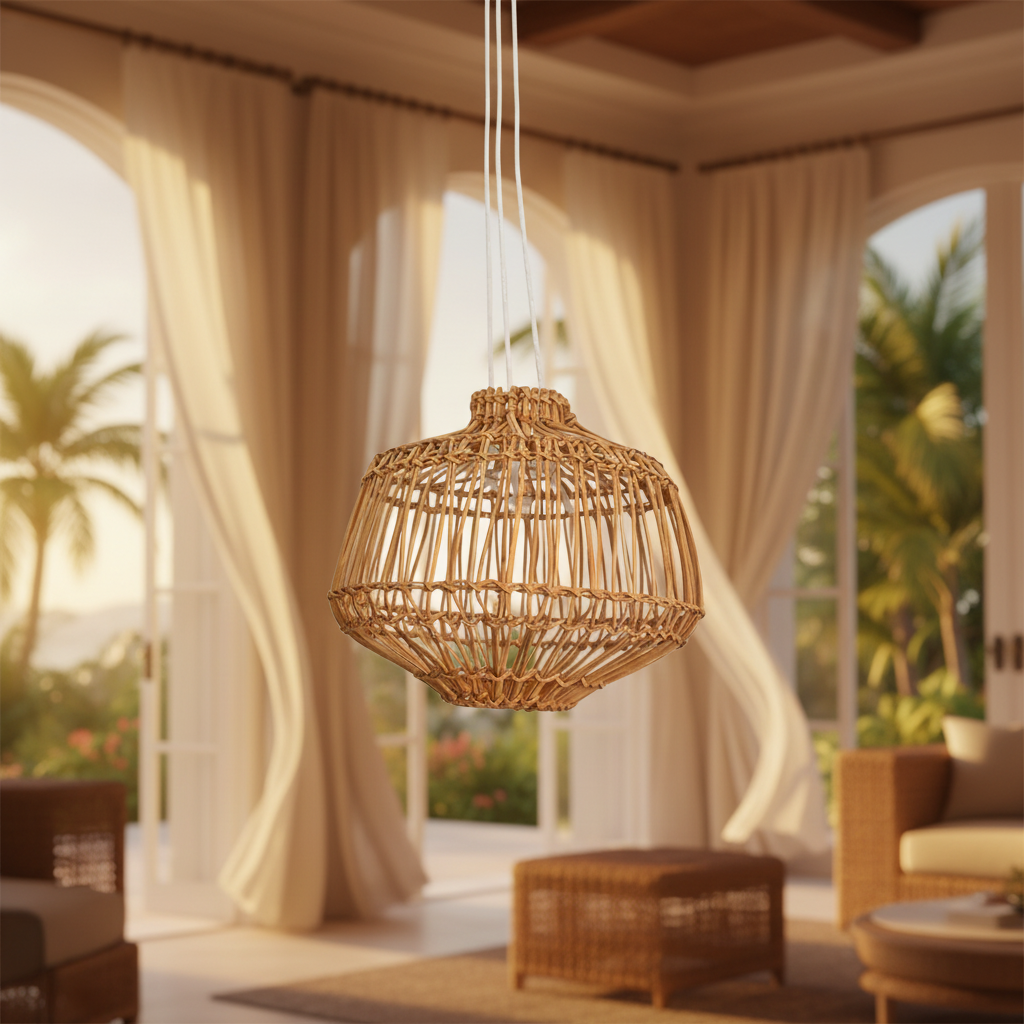 Rattan Lampshade - Diamond