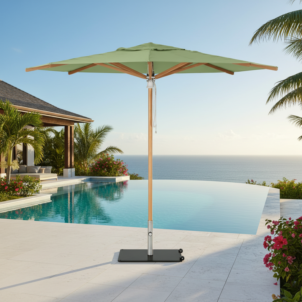 Pacific Eucalyptus Parasol (2" Pole) w/ Canopy - 11.5ft - QUICK SHIP