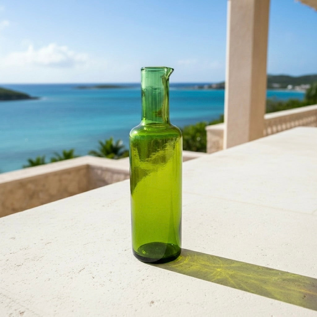 Flask Bottle - Clear Green