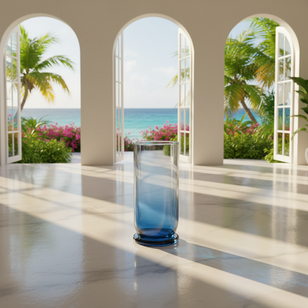 Storm Tall Vase Blue