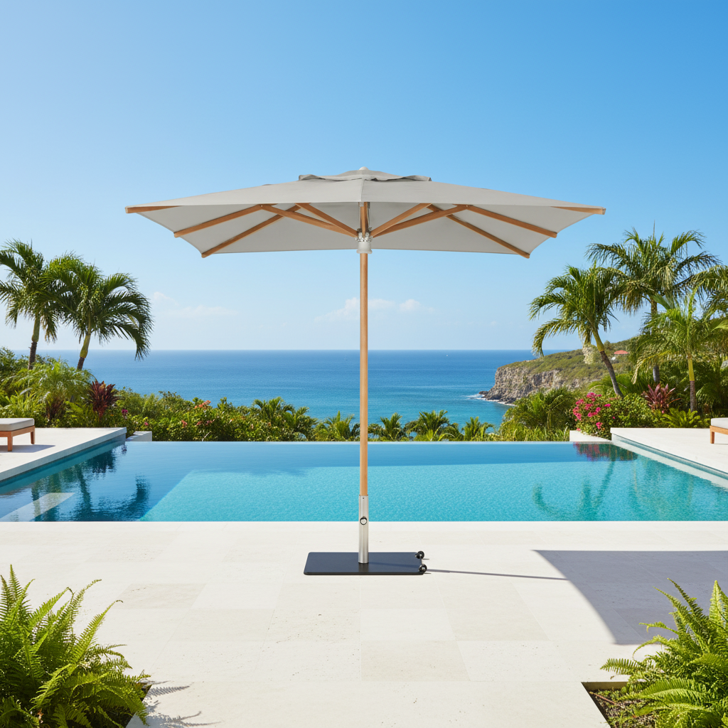Pacific Eucalyptus Parasol (2" Pole) w/ Canopy - 8.2ft - QUICK SHIP
