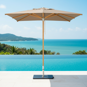 Square Metal Parasol Base with Rollers - QUICK SHIP