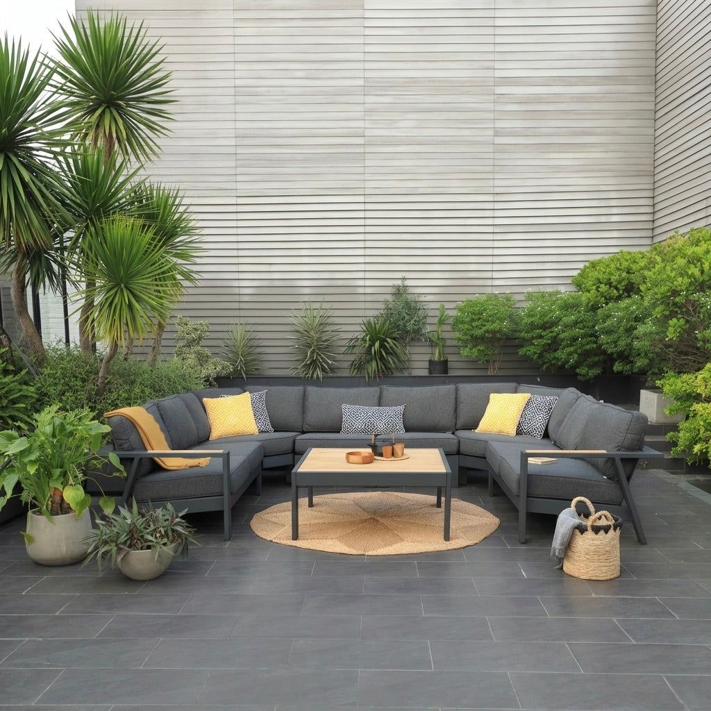 Palau Sectional Corner Sofa (Dark) - Quick Ship