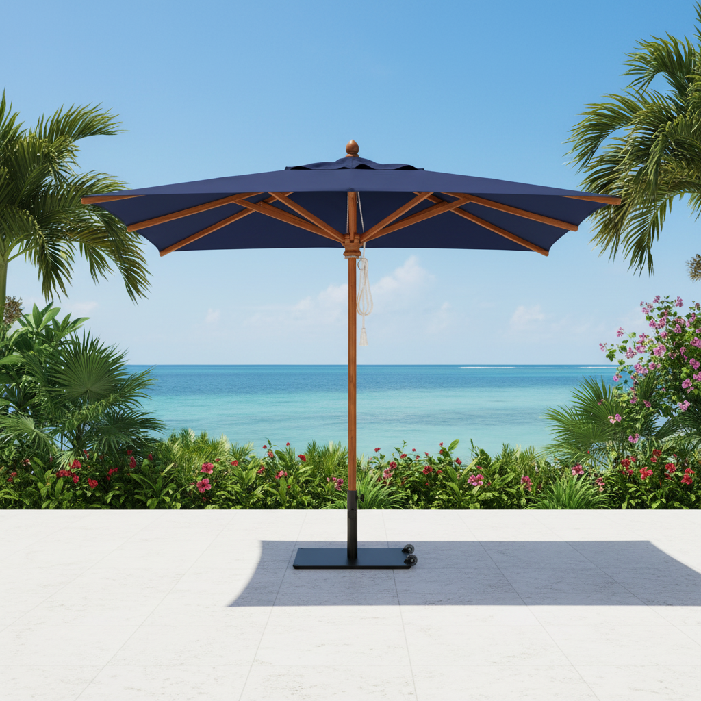 Safari Eucalyptus Parasol (2.5" Pole) w/ Canopy - 11.5ft - QUICK SHIP