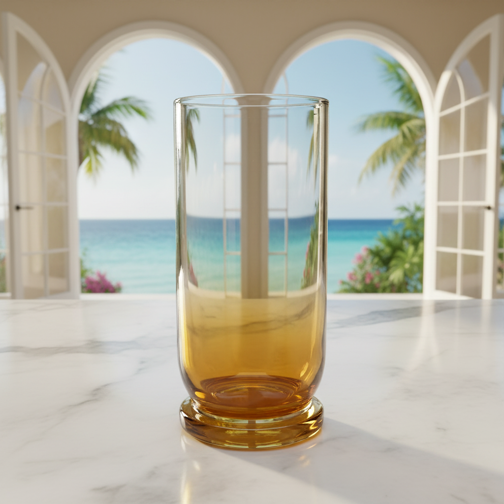 Storm Tall Vase Yellow