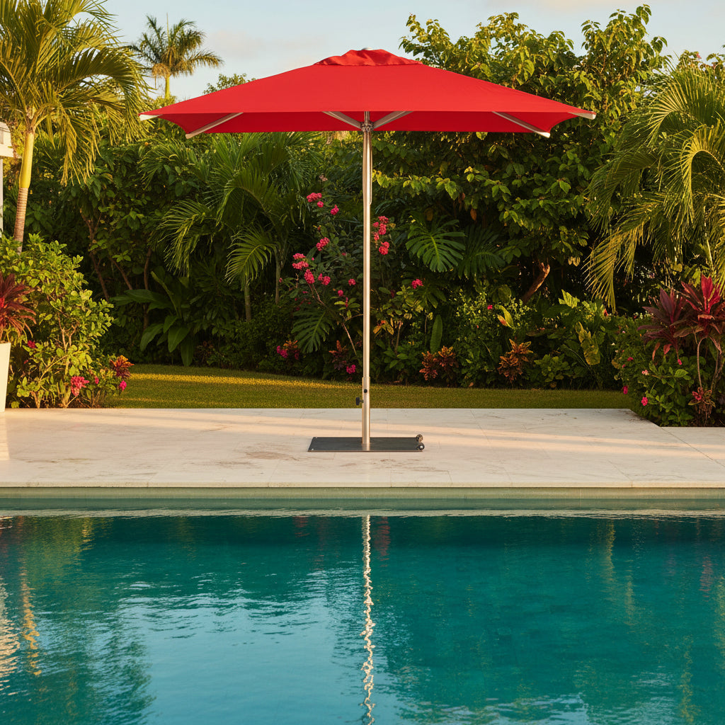 Inox 316 Stainless Steel Parasol (1.5" Pole) w/ Canopy - 6.6ft - QUICK SHIP