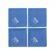 Embroidered Linen Table Napkins Palms - Quick Ship