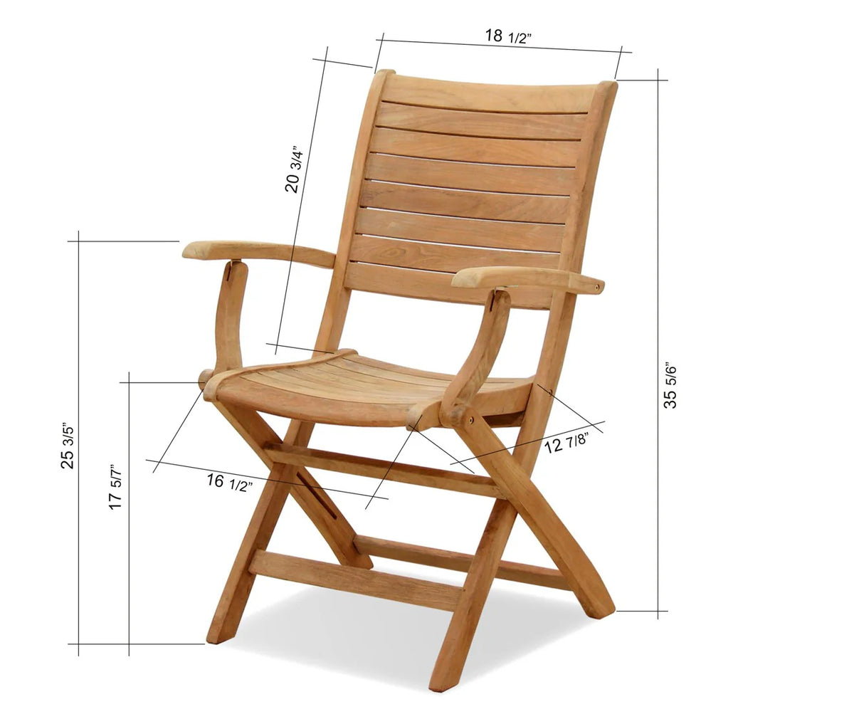 Palu Folding Arm Chair - Quick Ship