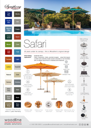 Safari Eucalyptus Parasol (1.5" Pole) w/ Canopy - 9ft - QUICK SHIP