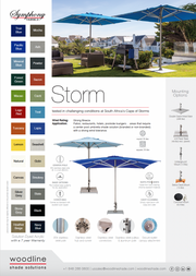 Storm 304 Stainless Steel Parasol (2.5" Pole) w/ Canopy - 11.5ft - QUICK SHIP