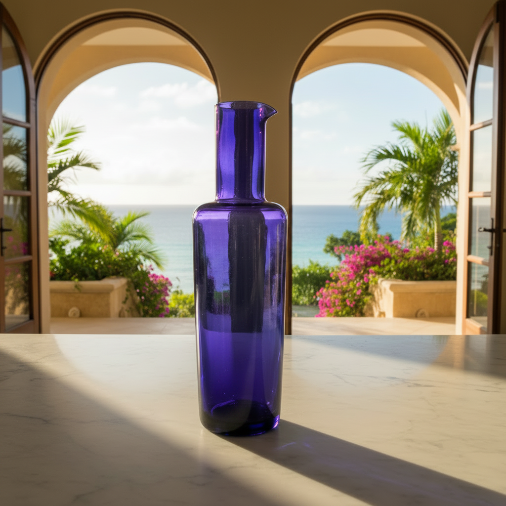 Flask Bottle - Clear Purple