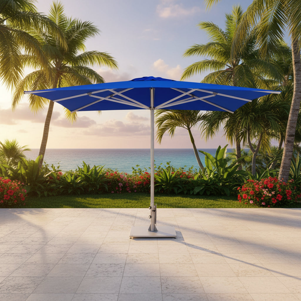 Storm 304 Stainless Steel Parasol (2.5" Pole) w/ Canopy - 9.8ft - QUICK SHIP