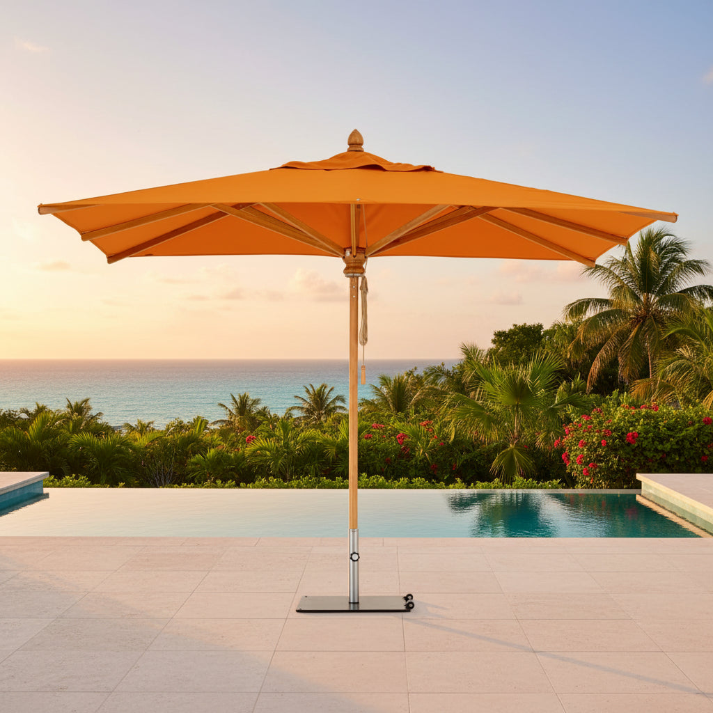 Safari Eucalyptus Parasol (1.5" Pole) w/ Canopy - 7.5ft - QUICK SHIP