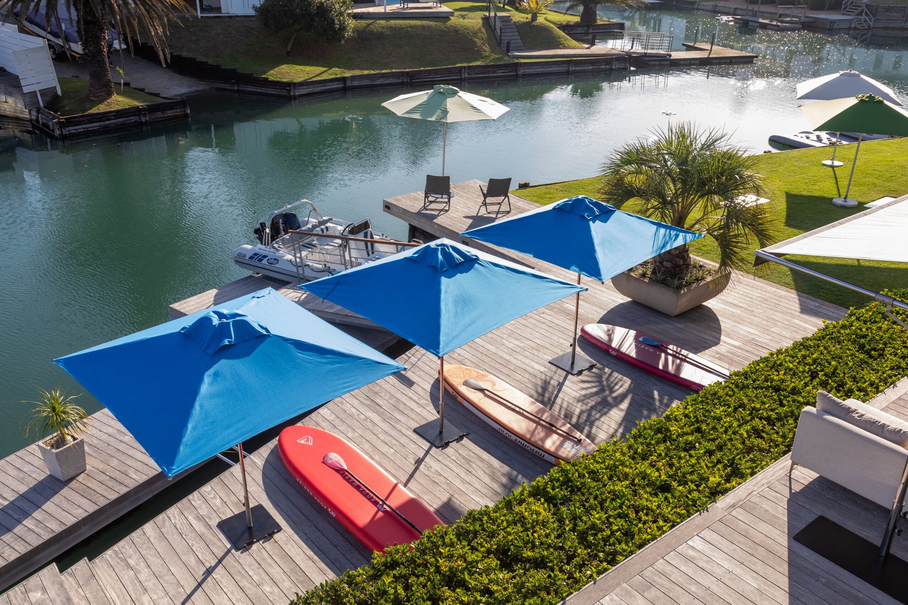 Inox 316 Stainless Steel Parasol (1.5" Pole) w/ Canopy - 6.6ft - QUICK SHIP