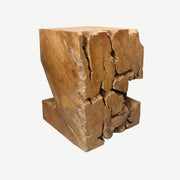 East Java Teak Side Cube - Natural