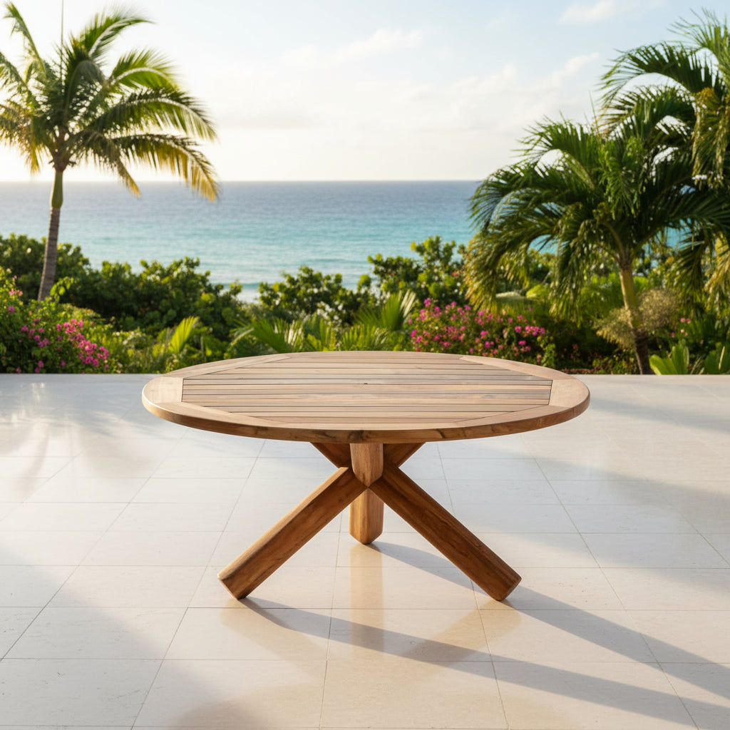 Bilbao Dining Table with Slats