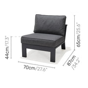 Palau Sectional Side Sofa (Dark) - Quick Ship