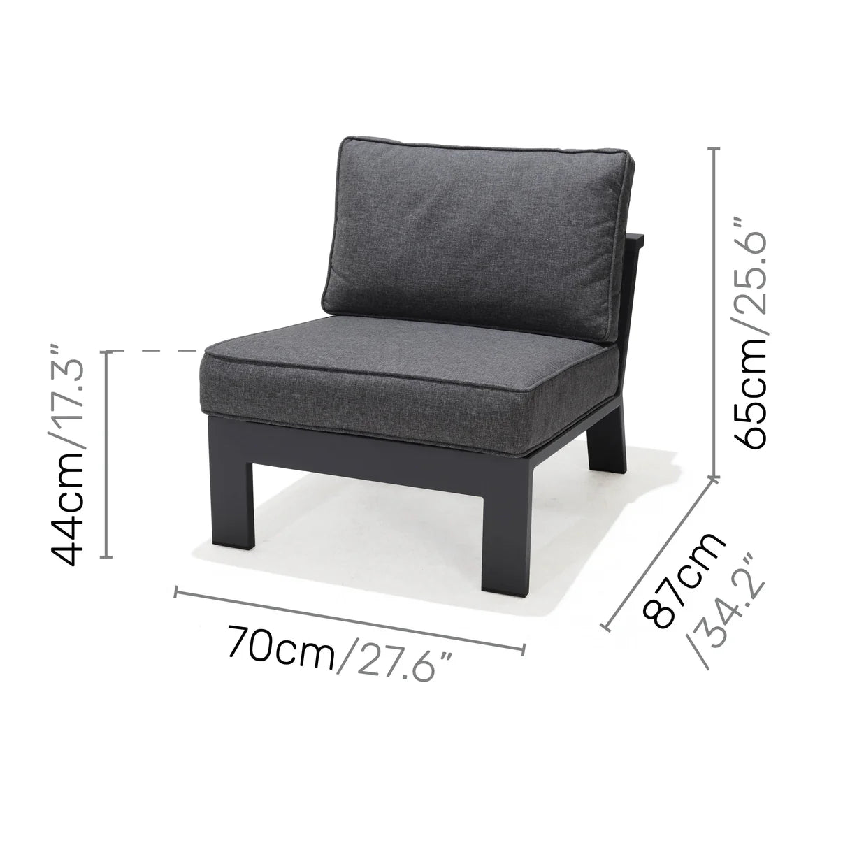 Palau Sectional Side Sofa (Dark) - Quick Ship