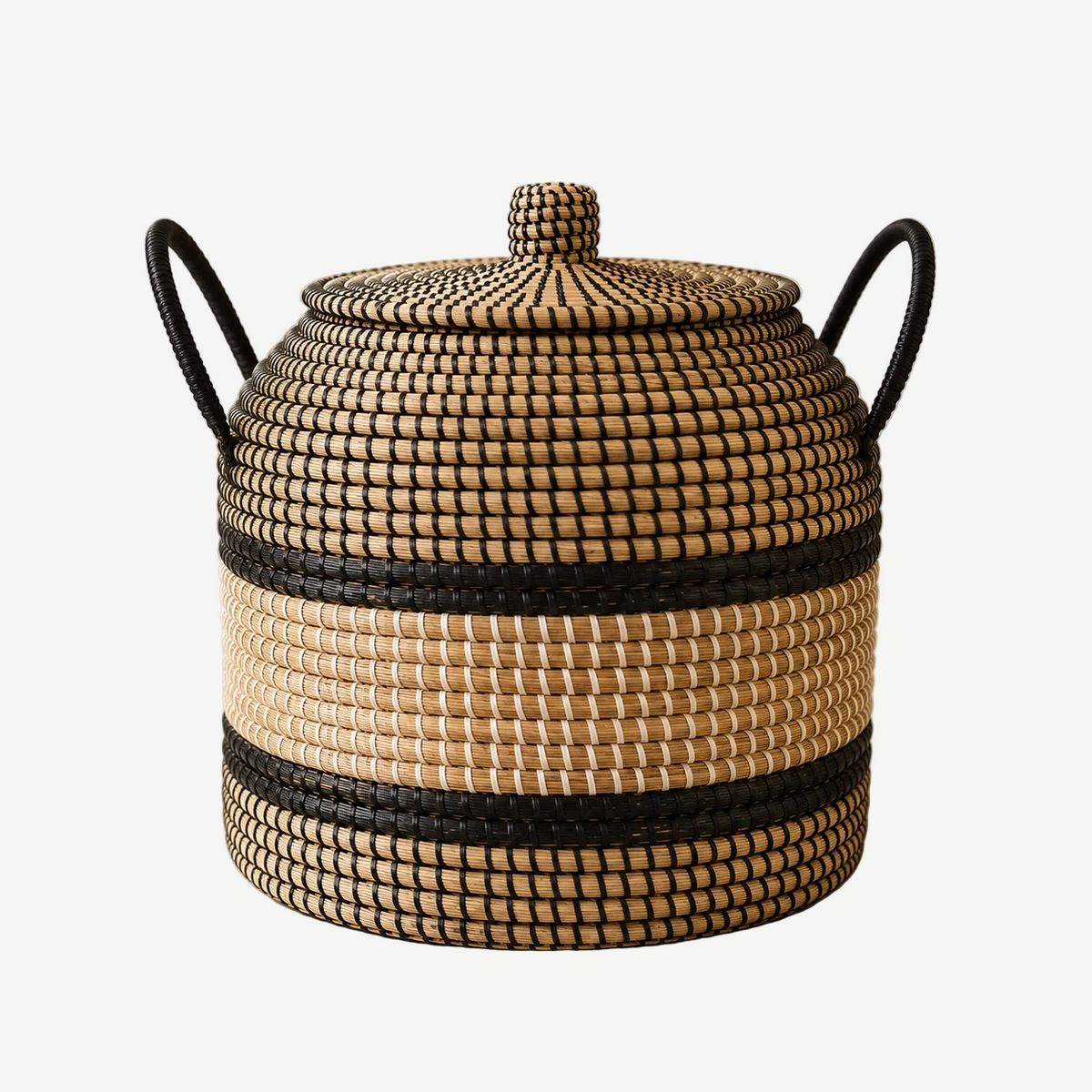 Seagrass Storage Basket - Black