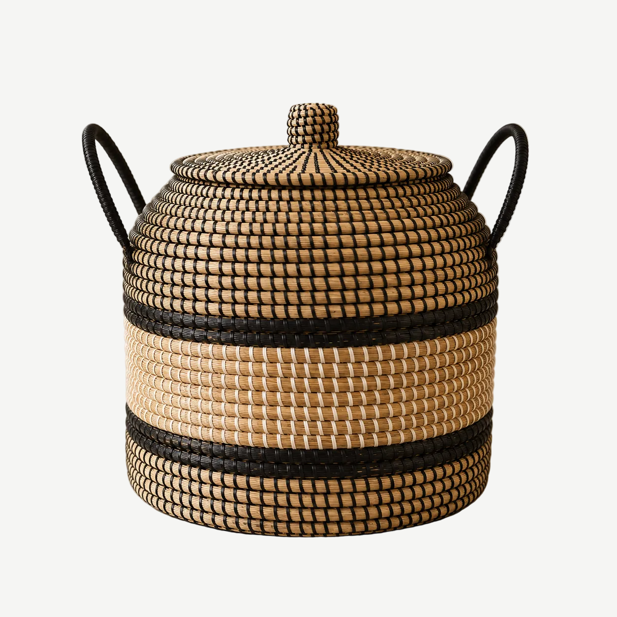 Seagrass Storage Basket - Black